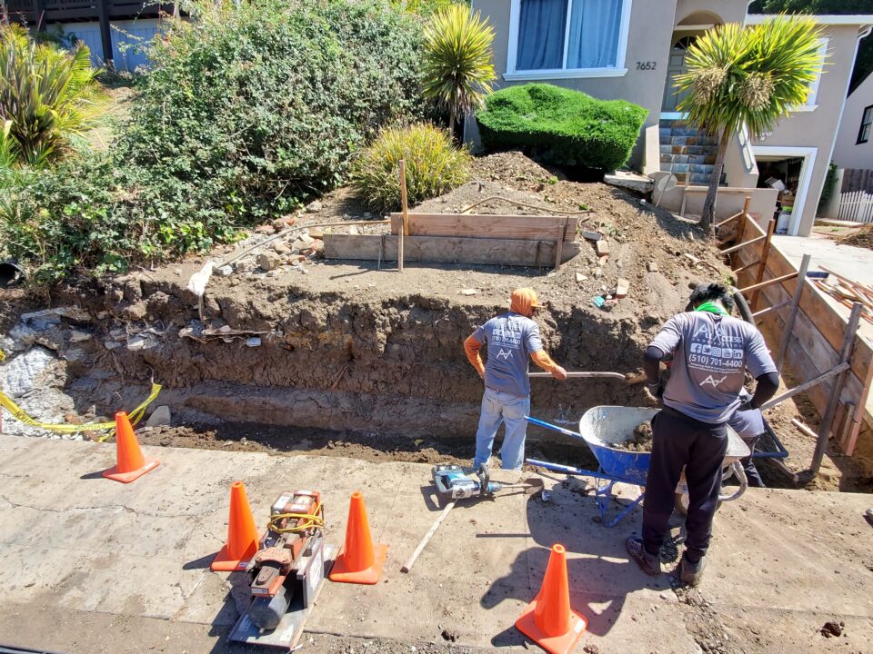 How To build Concrete retaining Wall Oakland Ca