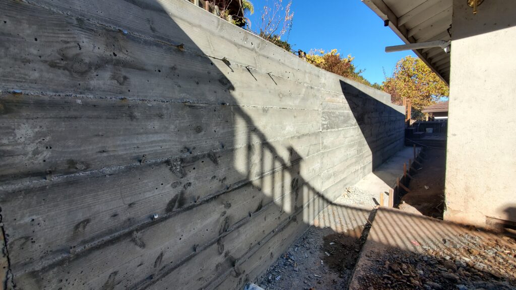Concrete retaining wall san mateo