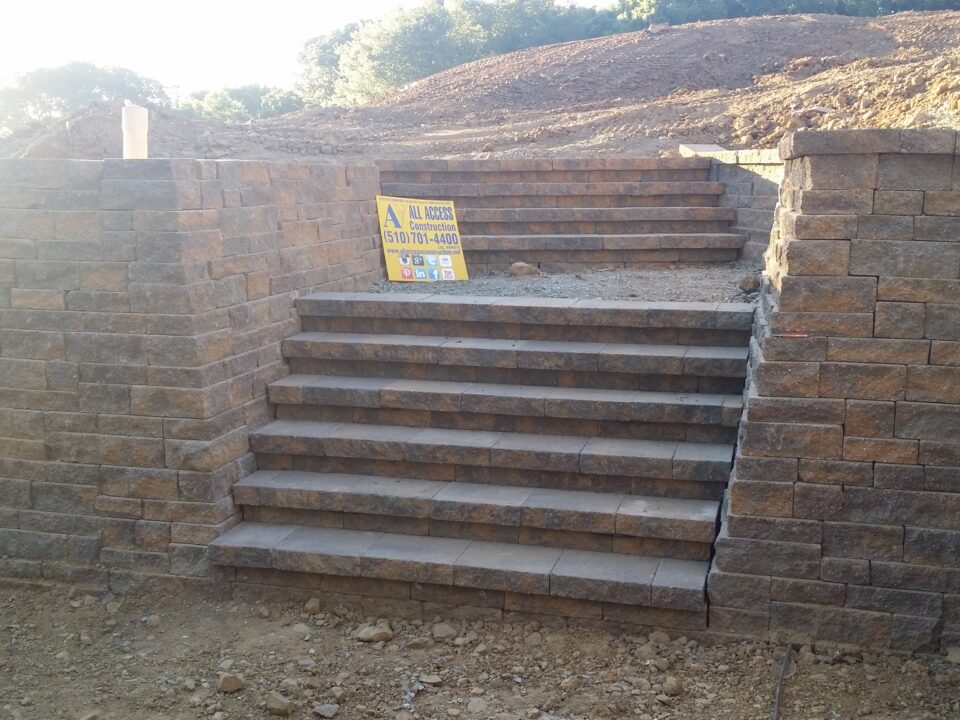 Belgard retaining wall Steps... All Access construction